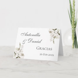 Cartões de agradecimentos de Casamento Boho Espanh