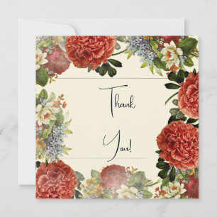 Cartões de agradecimentos de Casamento BOHO Floral