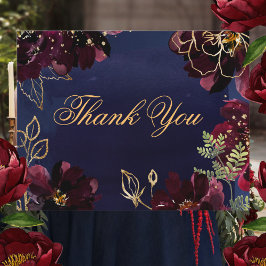 Cartões de agradecimentos de Casamento Bordeaux ma