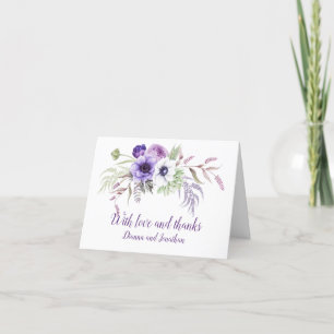 Cartões de agradecimentos de Casamento Branco de L