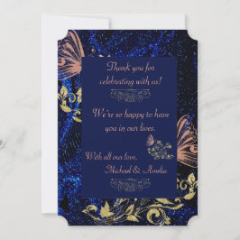 Cartões de agradecimentos de Casamento com Borbole