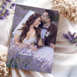 Cartões de agradecimentos de casamento com foto