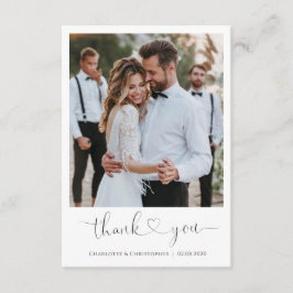 Cartões de agradecimentos de casamento com foto, o