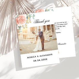 cartões de agradecimentos de casamento com fotos f