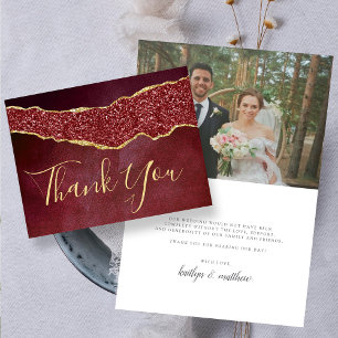 Cartões de agradecimentos De Casamento Da Agata De