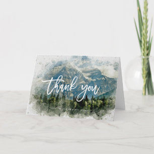cartões de agradecimentos de casamento da floresta