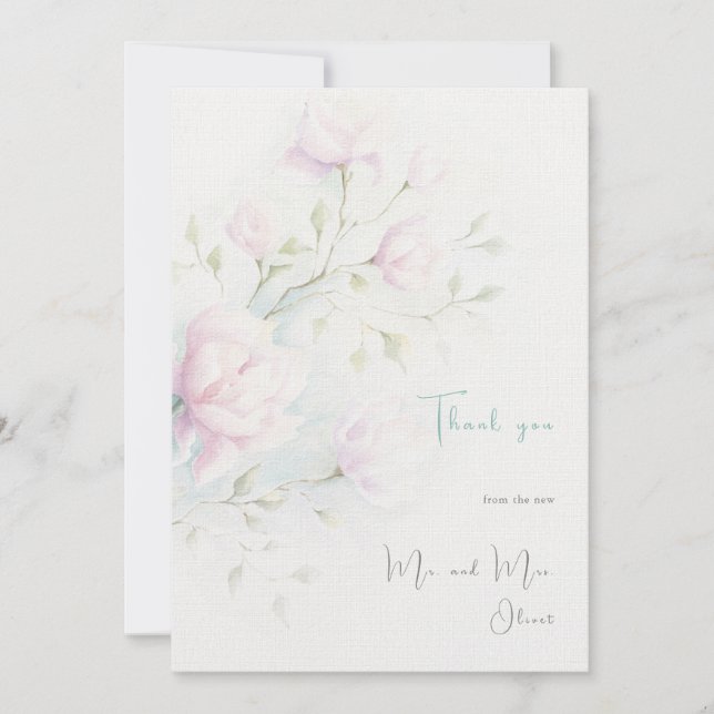 Cartões de agradecimentos de Casamento da Magnolia (Frente)