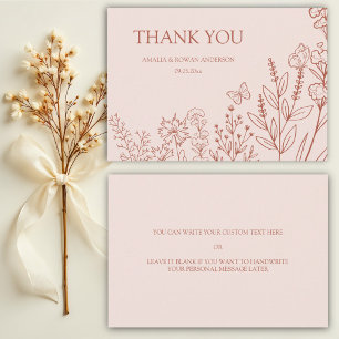 Cartões de agradecimentos de casamento da Meadow F