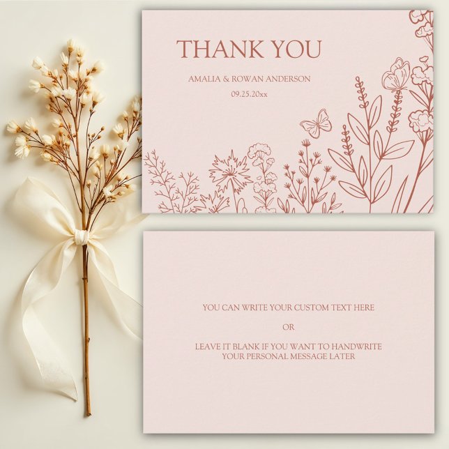 Cartões de agradecimentos de casamento da Meadow F (Criador carregado)