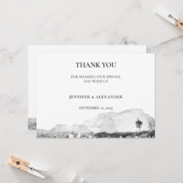 Cartões de agradecimentos de casamento da montanha