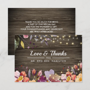 Cartões de agradecimentos de Casamento das Flores