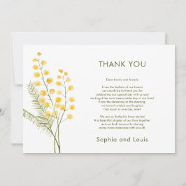 Cartões de agradecimentos de casamento das flores