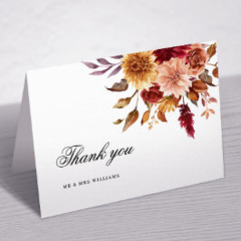 Cartões de agradecimentos de Casamento das Flores