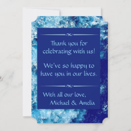 Cartões de agradecimentos de Casamento de Água do 