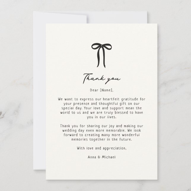 Cartões de agradecimentos de casamento de arco gui (Frente)