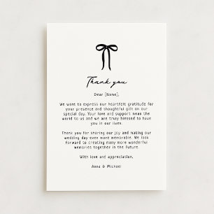 Cartões de agradecimentos de casamento de arco gui