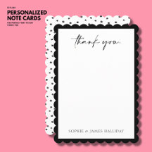 Cartões de agradecimentos de Casamento de Borda Ne