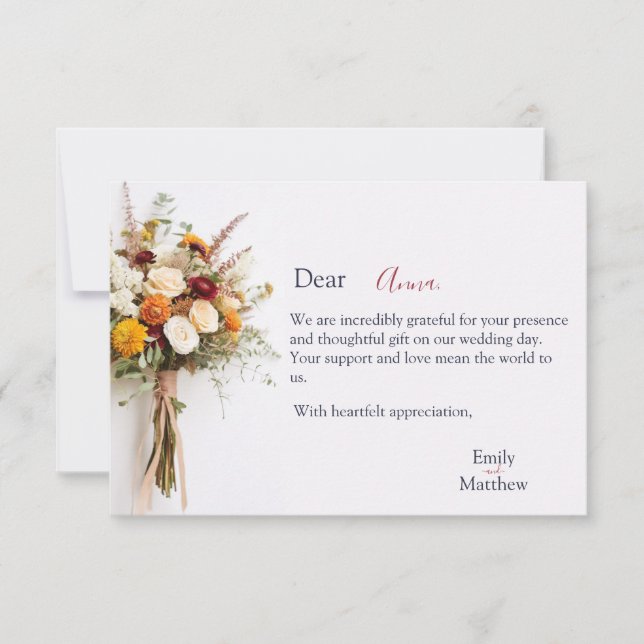 Cartões de agradecimentos de Casamento de casament (Frente)