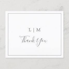 Cartões de agradecimentos de Casamento de Cinza Es