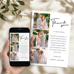 Cartões de agradecimentos de Casamento de Colagem