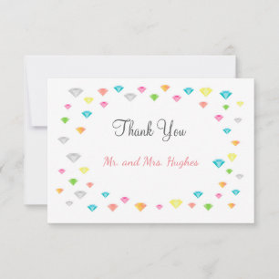 Cartões de agradecimentos de Casamento de Confetti