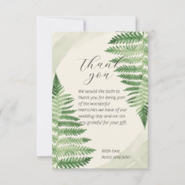 Cartões de agradecimentos de Casamento de Fern Ver