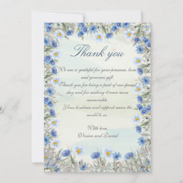 Cartões de agradecimentos de Casamento de Flor Sel