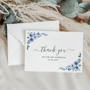 cartões de agradecimentos de casamento de flores a