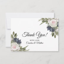 Cartões de agradecimentos De Casamento De Flores A