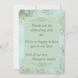 Cartões de agradecimentos De Casamento De Flores B