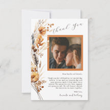Cartões de agradecimentos de Casamento de Flores d