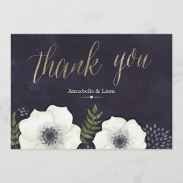 Cartões de agradecimentos De Casamento De Flores D