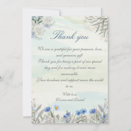 Cartões de agradecimentos de Casamento de Flores S