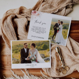 Cartões de agradecimentos de Casamento de Flores S