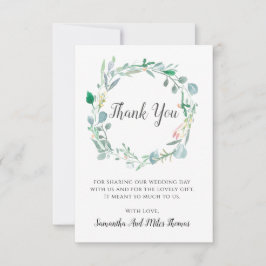 Cartões de agradecimentos De Casamento De Folhas E