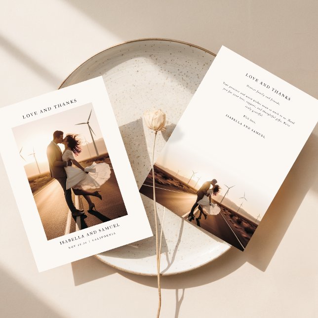 Cartões de agradecimentos de Casamento de Foto Boh (Criador carregado)