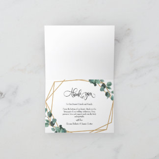 Cartões de agradecimentos de Casamento de Foto Chi