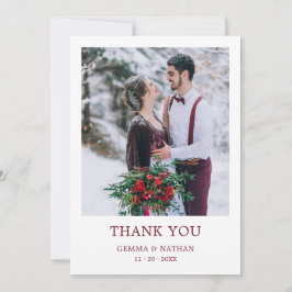 Cartões de agradecimentos de Casamento de Foto da 