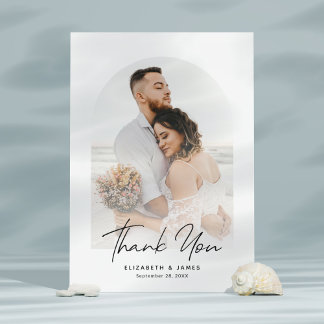 Cartões de agradecimentos de Casamento de Foto de 