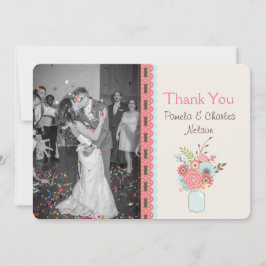 Cartões de agradecimentos de Casamento de Foto do