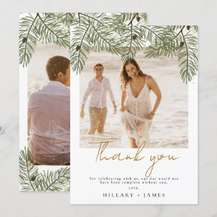 Cartões de agradecimentos De Casamento De Foto Do 
