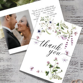 Cartões de agradecimentos de Casamento de Foto do