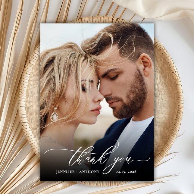 Cartões de agradecimentos De Casamento De Foto Do  (Criador carregado)