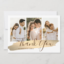 Cartões de agradecimentos de Casamento de Foto Dou