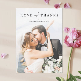 Cartões de agradecimentos de Casamento de Foto Ele