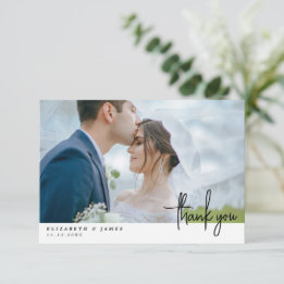 Cartões de agradecimentos de Casamento de Foto em