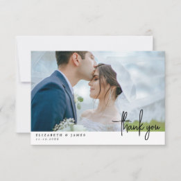 Cartões de agradecimentos de Casamento de Foto em