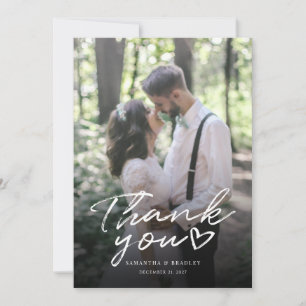 Cartões de agradecimentos de Casamento de Foto Esc