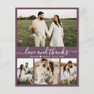 Cartões de agradecimentos de Casamento de Foto Ma