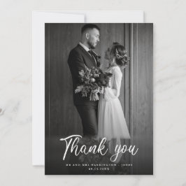 Cartões de agradecimentos de Casamento de Foto Min